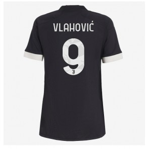 Lacne Ženy Futbalové dres Juventus Dusan Vlahovic #9 2023-24 Krátky Rukáv - Tretina